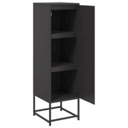 Berkfield Highboard Black 36X39X123 Cm Steel - thumbnail 9