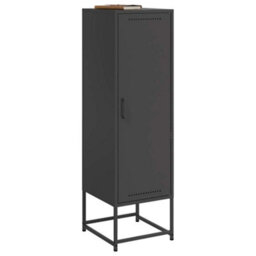 Berkfield Highboard Black 36X39X123 Cm Steel - thumbnail 4