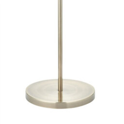 First Choice Lighting Chippenham - Antique Brass 150Cm Floor Lamp With Natural Linen Shade - thumbnail 5