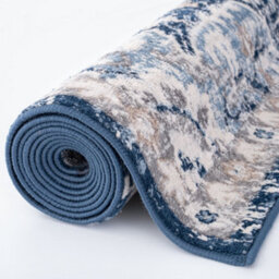 The Rugs Montana Navy Cream Oriental Area Rug And Runner Soft Durable Pet Friendly Easy To Clean Living Room Bedroom 4000 - thumbnail 5