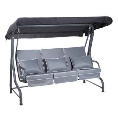 Alfresia Roma Swing Seat With Grey Luxury Cushions - image 1