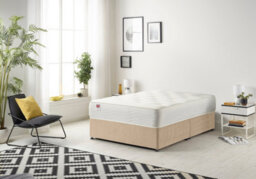 Somnior Beds Somnior Plush Beige Memory Foam Divan Bed With Mattress - Super King - thumbnail 1