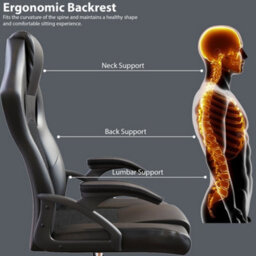 Lassic Vida Designs Coma Racing Gaming Ukfr Chair, Black - thumbnail 6