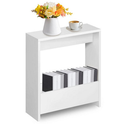 Small End Table Magazine Rack Shelf Narrow Bed Side Stand Holder 55 X 20 X 60Cm - image 1