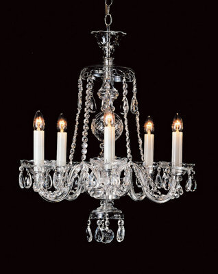 Luminosa Lighting Luminosa 5 Light Georgian Style Preciosa Crystal Multi Arm Chandelier