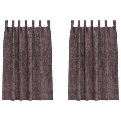 Berkfield Classic Curtain With Curtains 2 Pcs Brown 175 X 140 Cm Velvet