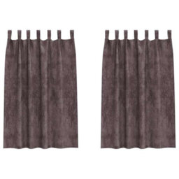 Berkfield Classic Curtain With Curtains 2 Pcs Brown 175 X 140 Cm Velvet