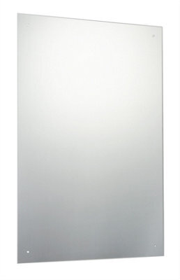 60 X 90Cm Rectangle Frameless Bathroom Mirror With Pre-Drilled Holes And Wall Hanging Fittings - image 1