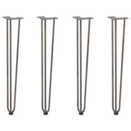 Berkfield Modern Hairpin Legs For Console Tables For Console Table 4 Pcs Natural Steel 72 Cm Solid Steel