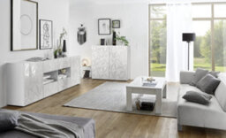 FurniComp LTD Furnicomp Evora 2 Door White Gloss Tall Sideboard/highboard - thumbnail 4