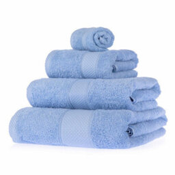 Homescapes Turkish Cotton Light Blue Bath Towels Set
