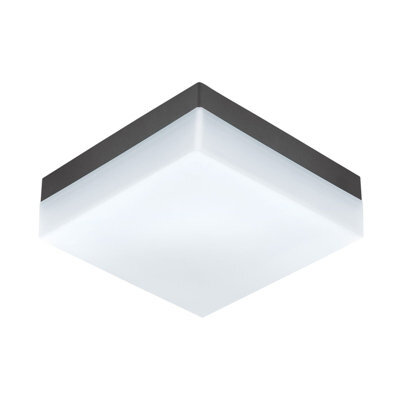 Stylish Ip44 Outdoor Wall Light In Anthracite Plastic With Built-In Led For Porches - image 1
