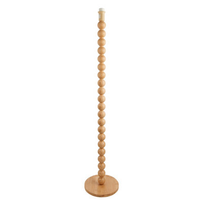 Loops Stunning 1340mm Tall Natural Bamboo Floor Lamp With Unique Round Design And Led Light - image 1