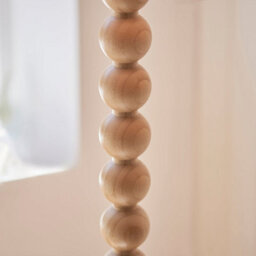 Loops Stunning 1340mm Tall Natural Bamboo Floor Lamp With Unique Round Design And Led Light - thumbnail 4