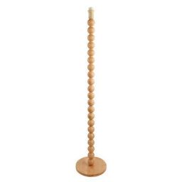 Loops Stunning 1340mm Tall Natural Bamboo Floor Lamp With Unique Round Design And Led Light