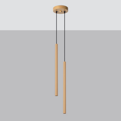 Sollux Lighting Pastelo Steel Gold 2 Lights Modern Pendant Ceiling Light