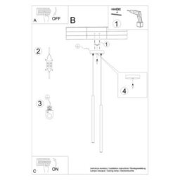 Sollux Lighting Pastelo Steel Gold 2 Lights Modern Pendant Ceiling Light - thumbnail 6