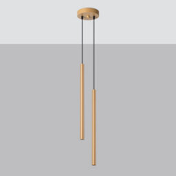 Sollux Lighting Pastelo Steel Gold 2 Lights Modern Pendant Ceiling Light - thumbnail 1