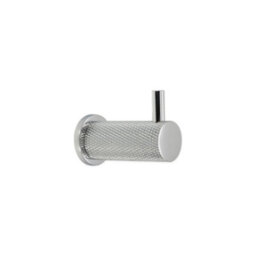 Spira Brass Jewel Knurlmond Coat Hook Polished Chrome