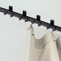 5Meter Black Flexible Straight Standard Bay Window Curtain Track Glider Rail - thumbnail 3