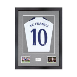 "AK Frames 77.5X58.5Cm Matte Black Shirt Frame With Mid Grey Mount -49X42.5Cm Shirt Window -5X.3.5"" Photos - 7.5X4.5Cm Name Plate" - thumbnail 1