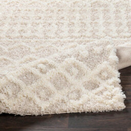 Livabliss Square Urban Shaggy-Geometric Cream Beige Soft Plush Pile Living Bedroom Rug 200 X 200 Cm Easy Care, Non Shedding - thumbnail 4