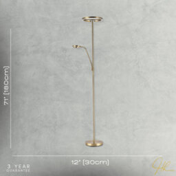 Happy Homewares Halo Led Mother And Child Floor Lamp In Antique Brass With Dimmers - thumbnail 7