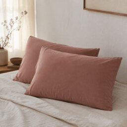 Where Saints Go Ltd Terracotta Washed Cotton Pillowcases Pack Of 2 50 X 75Cm - thumbnail 2