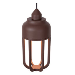 Lucide Wells Led Outdoor Porch Pendant Rust Brown - thumbnail 5