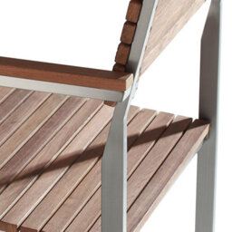 Beliani Set Of 6 Garden Chairs Viareggio Teak Wood Brown - thumbnail 4