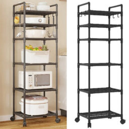 6Tier Metal Storage Rack Heavy Duty Shelf For Kitchen Garage Bathroom Use - thumbnail 3