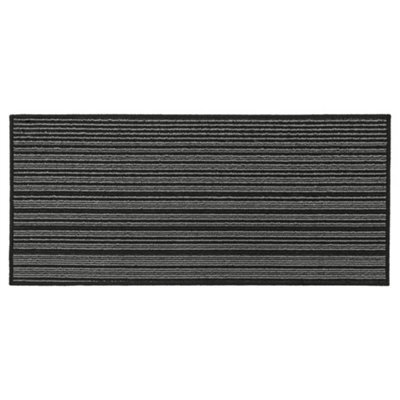 Jvl Arona Machine Washable Latex Backed Runner Doormat 57X150Cm, Black - image 1