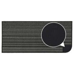 Jvl Arona Machine Washable Latex Backed Runner Doormat 57X150Cm, Black - thumbnail 6