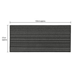 Jvl Arona Machine Washable Latex Backed Runner Doormat 57X150Cm, Black - thumbnail 8