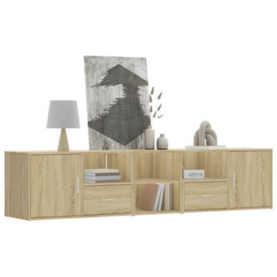 Berkfield Corner Cabinet Sonoma Oak 200X40X45 Cm Engineered Wood - image 1