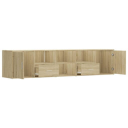 Berkfield Corner Cabinet Sonoma Oak 200X40X45 Cm Engineered Wood - thumbnail 8