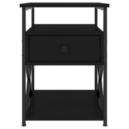 Berkfield Bedside Cabinets 2 Pcs Black 40X42X55 Cm Engineered Wood - thumbnail 6