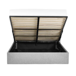 Julian Bowen Merida 135Cm Double Grey Linen Style Fabric Lift-Up Ottoman Storage Bed - thumbnail 6