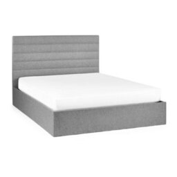 Julian Bowen Merida 135Cm Double Grey Linen Style Fabric Lift-Up Ottoman Storage Bed - thumbnail 4