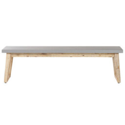 Beliani Garden Dining Set With Benches 6 Seater Oria Concrete Grey - thumbnail 8