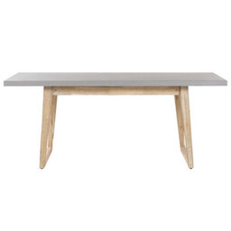 Beliani Garden Dining Set With Benches 6 Seater Oria Concrete Grey - thumbnail 6