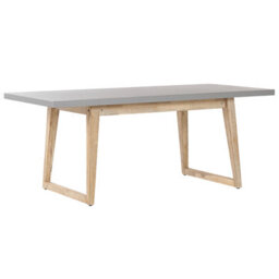 Beliani Garden Dining Set With Benches 6 Seater Oria Concrete Grey - thumbnail 4