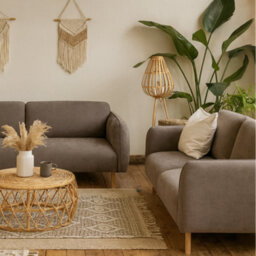 Wyld Haus Set Of 2 Cambridge 2.5-Seater Sofas In Fay Dusty Brown Fabric - thumbnail 2