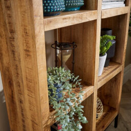 Home Source Stockton Mango Wood Tall 8 Shelf Bookcase - thumbnail 6