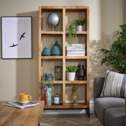 Home Source Stockton Mango Wood Tall 8 Shelf Bookcase - thumbnail 4