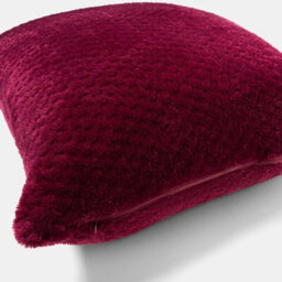 Ohs 2 Pack Of Waffle Fleece Square Cushion Covers - Wine - thumbnail 5