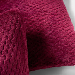 Ohs 2 Pack Of Waffle Fleece Square Cushion Covers - Wine - thumbnail 4