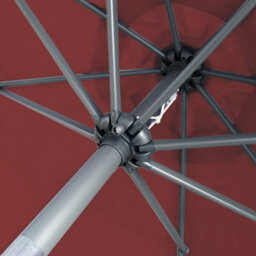 Sundaze Parasol 2.7M Wine Red Garden Umbrella Sun Shade Canopy With Hand Crank, Tilt Function & Base - thumbnail 6