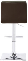 Lamboro Luscious Single Kitchen Bar Stool, Chrome Footrest, Height Adjustable Swivel Gas Lift, Breakfast Bar & Home Barstool, Brown - thumbnail 5