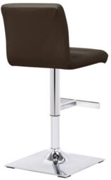 Lamboro Luscious Single Kitchen Bar Stool, Chrome Footrest, Height Adjustable Swivel Gas Lift, Breakfast Bar & Home Barstool, Brown - thumbnail 4